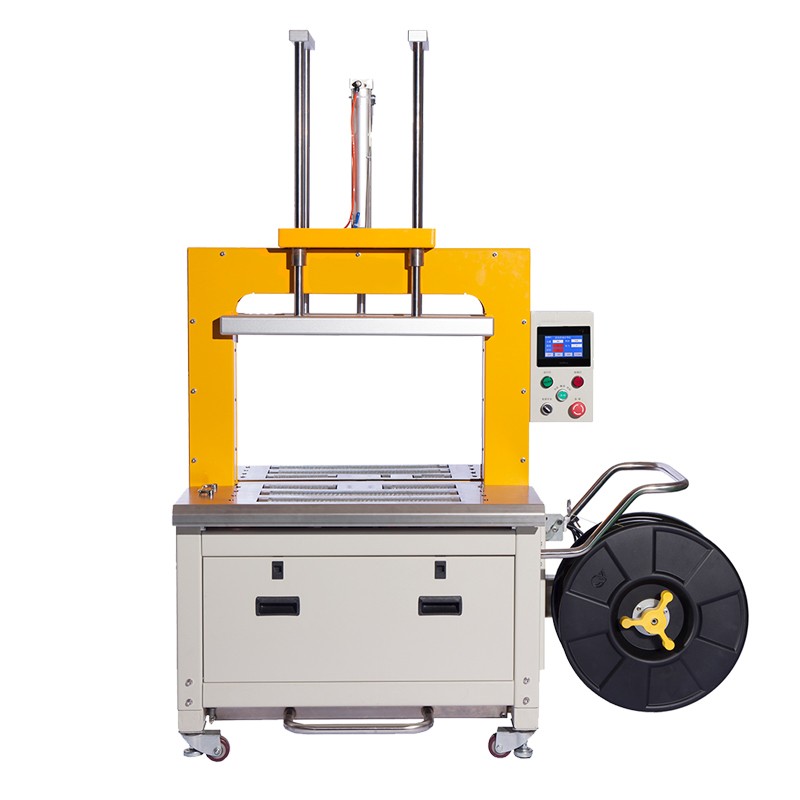 十字封箱组合胶带封口工字打捆机-打包捆扎一体机-热熔纸箱PP折盖封箱机