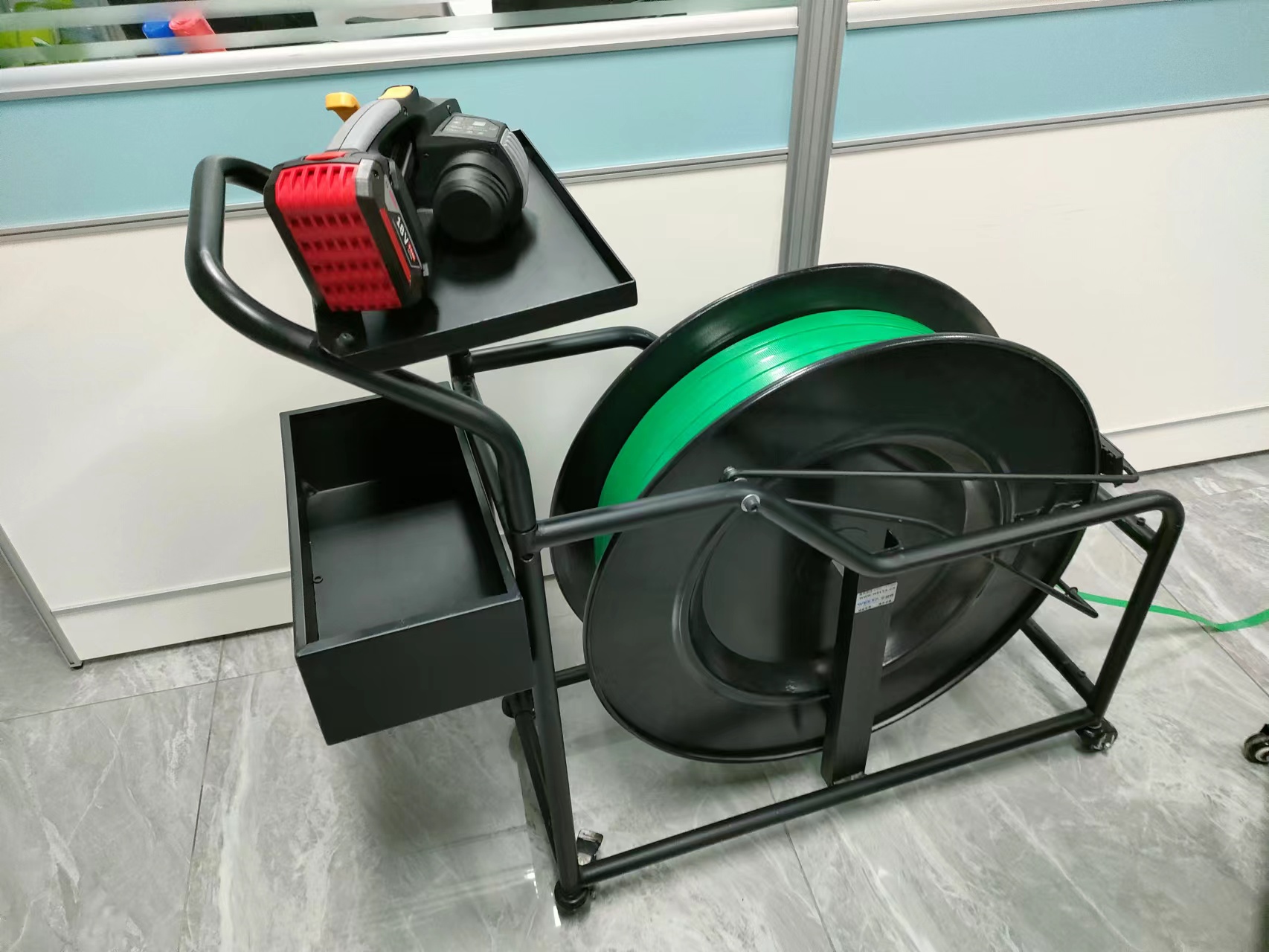 塑料塑钢带打包辅助支架工具小推车